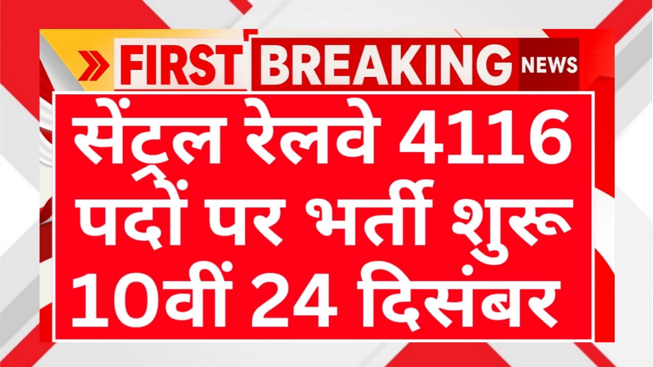 Central Railway 4116 Bharti 2025